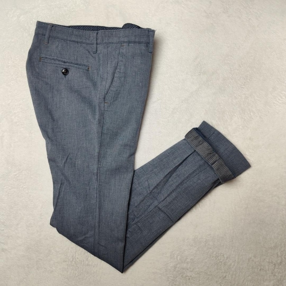 Ted Baker Pants Mens 30x33 Blue Tommie Chino Slim Chambray Stretch Pockets